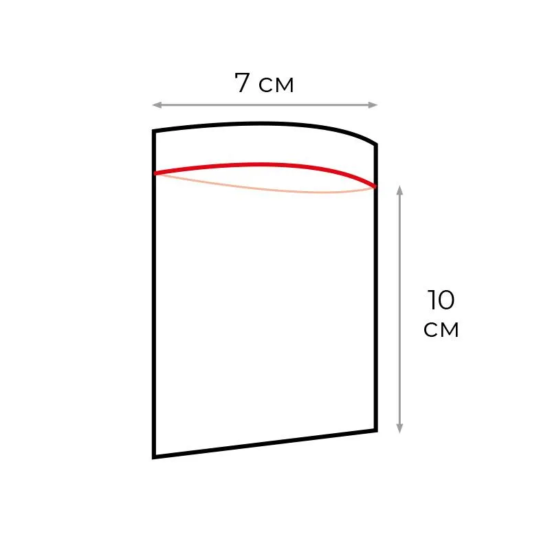 Пакет с замком (Zip Lock) 7х10 см,  32 мкм, 100 шт/уп 1688983