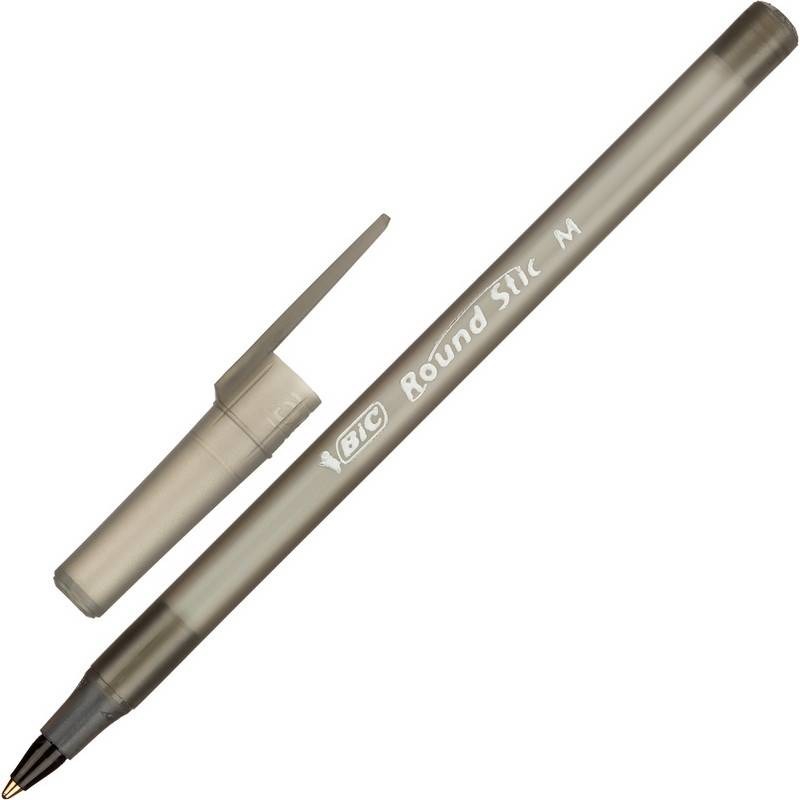 Ручка шариковая одноразовая BIC Round Stic черная (толщина линии 0.32 мм) 920568 440318
