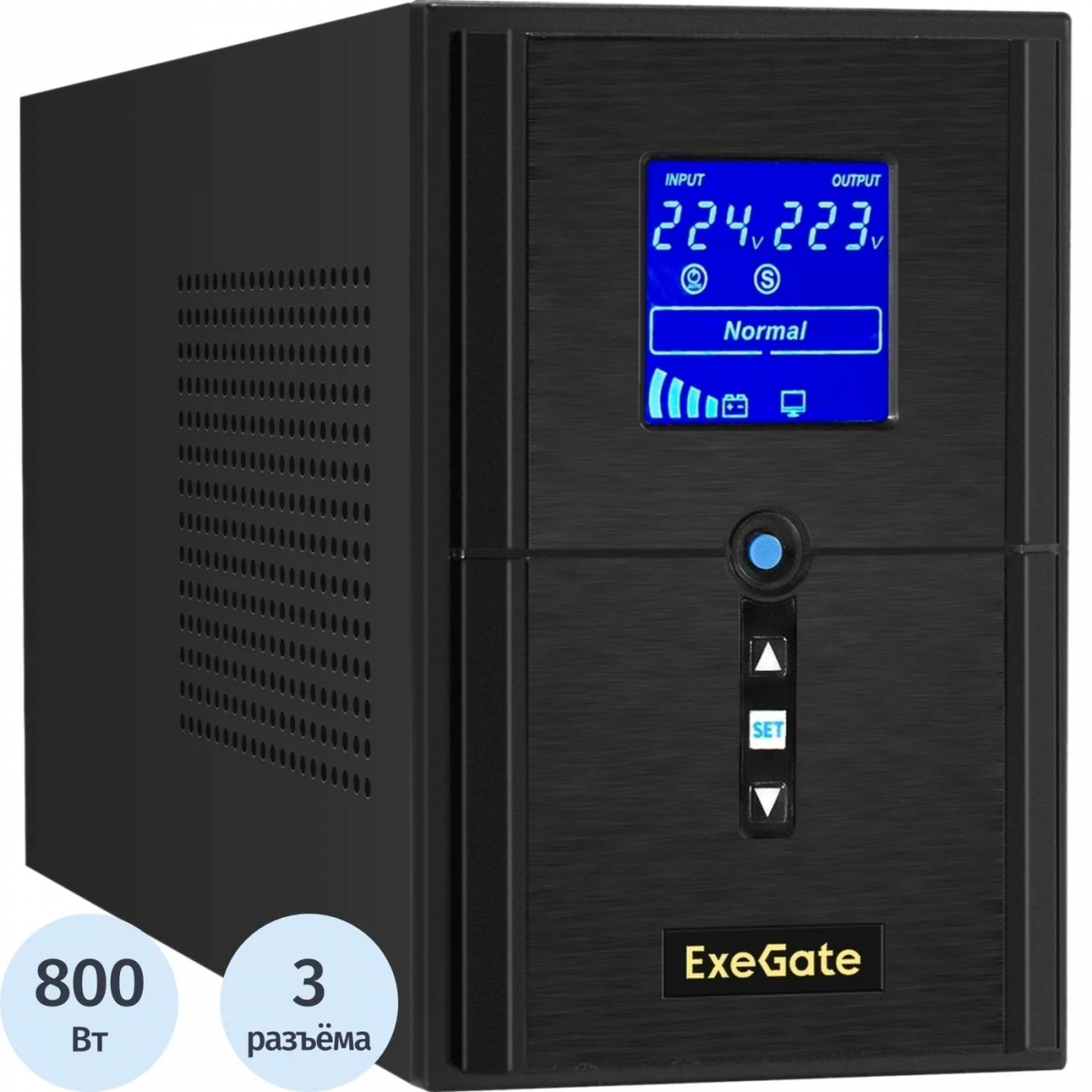 ИБП ExeGate SineTower SZ-1000 USB 1000ВА/800Вт,лин.инт,без бат(EX295987RUS) 2399066