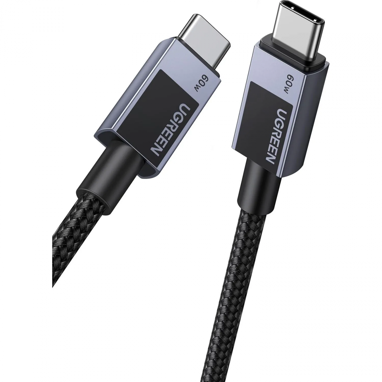 Кабель UGREEN L524 (55765) USB-C to USB-C PD 3A 1м серый космос 2263555
