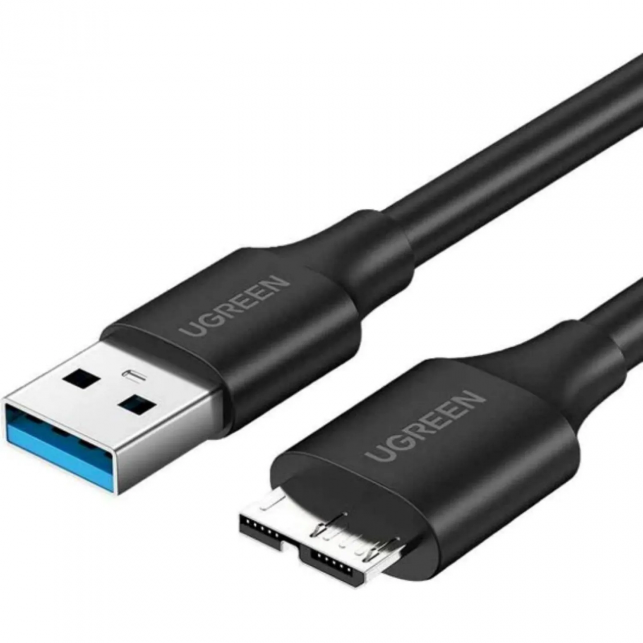 Кабель UGREEN US130 (10843) USB 3.0 A Male to Micro USB/B 3.0 Male 2м черн 2418853 10843_