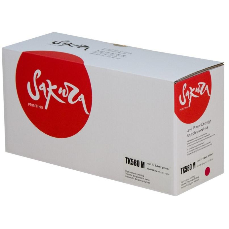 Картридж лазерный SAKURA TK-580M пур. для Kyocera Mita FS-5150DN/5250DN 1656182