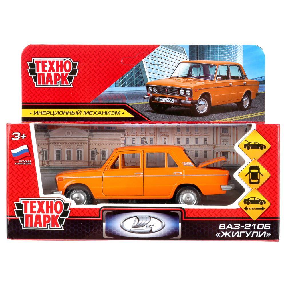 Машина металл "ваз-2106 жигули" 12 см оранжевый Технопарк 2106-12-OG