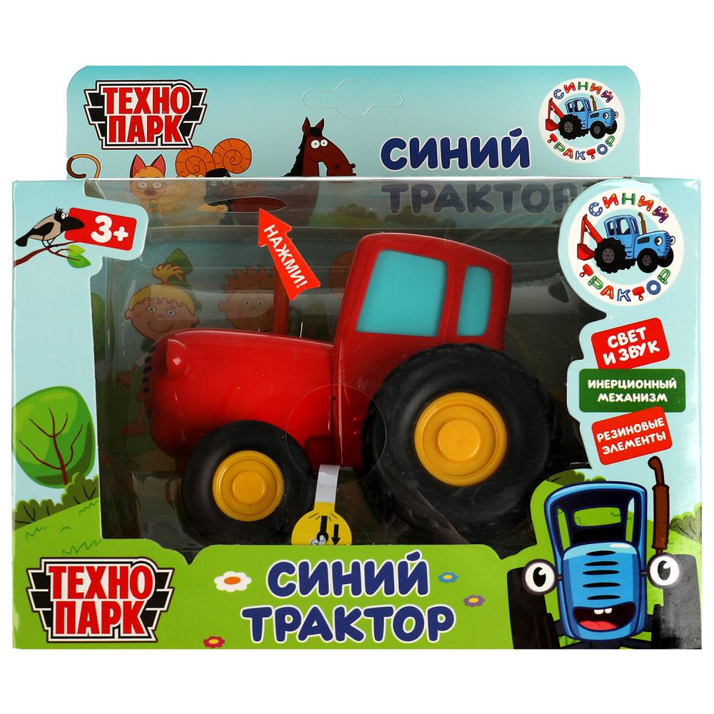 Модель металлическая свет-звук Синий трактор, 11 см. красный Технопарк BLUTRA-11SL-RD