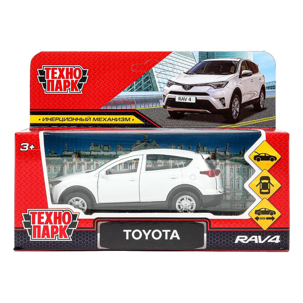 Машина металлическая, Тойота Рав 4, 12 см. белый, Технопарк RAV4-WH-WOD