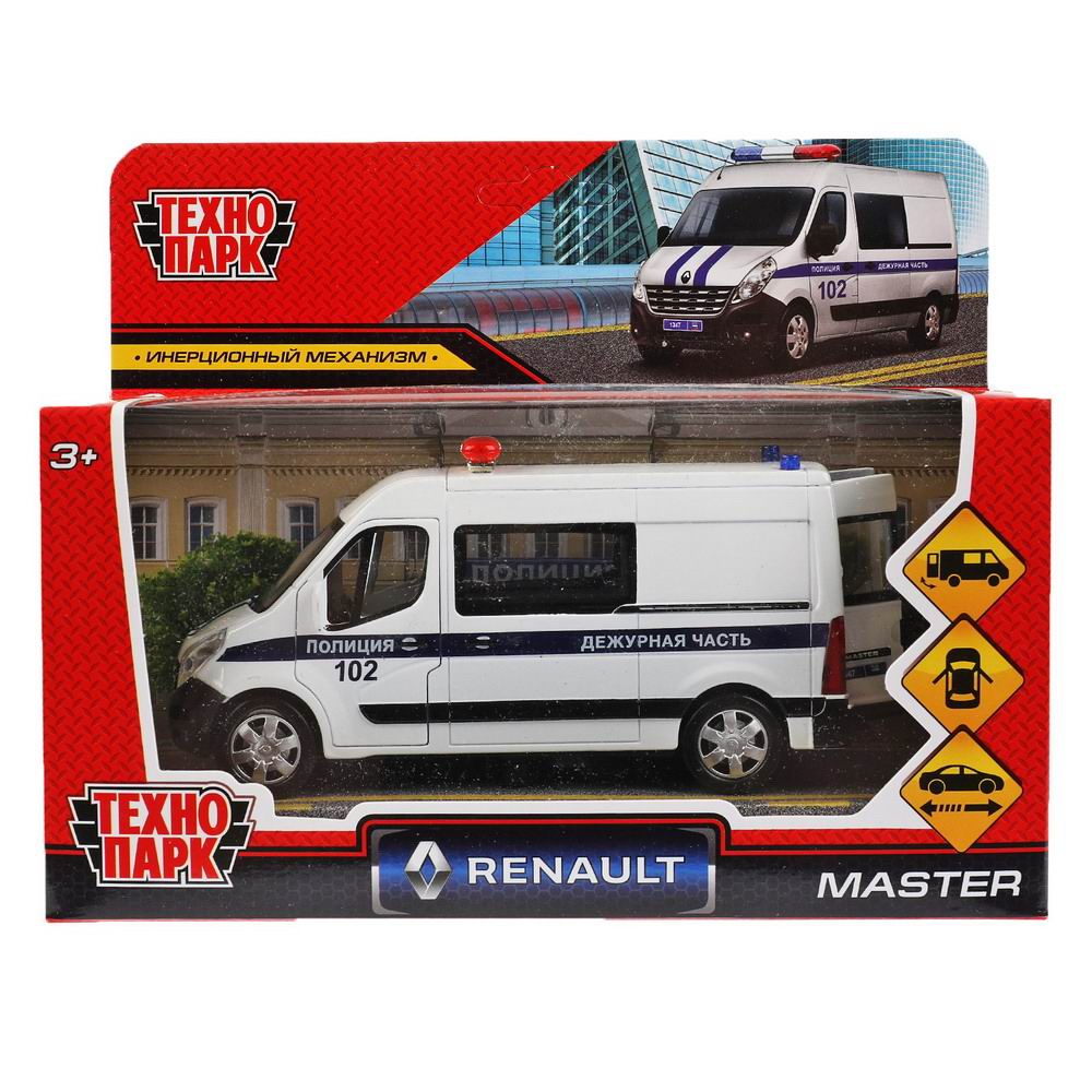Машина Технопарк RENAULT master Полиция 14 см MASTER-14POL-WH