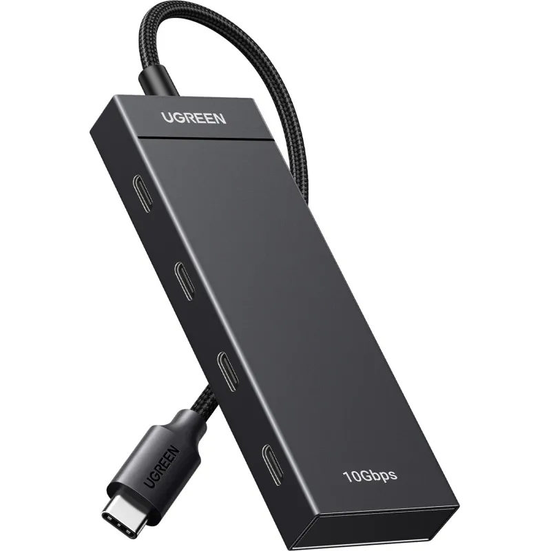Разветвитель USB UGREEN CM806 (35584) USB-C to 4xUSB-C Хаб безPD черный 2150242 35584_