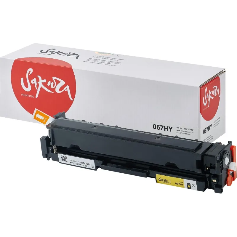 Картридж лазерный Sakura 067H Y жел.пов. емк для Canon LBP631/MF651/MF657 2079754 SA067HY