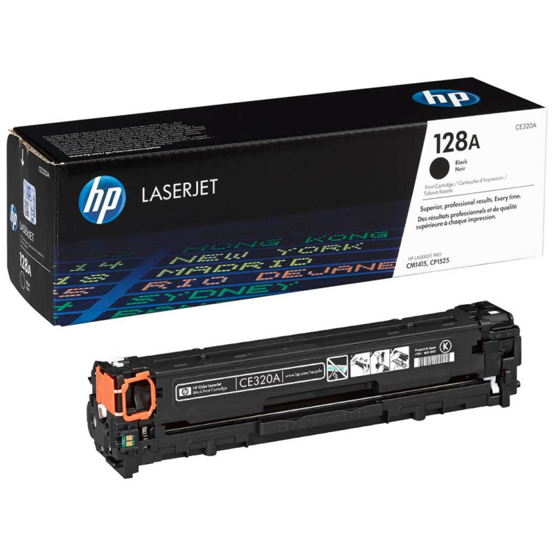 Картридж лазерный HP 128A CE320A чер. для CLJ CP1525/CM1415 186917