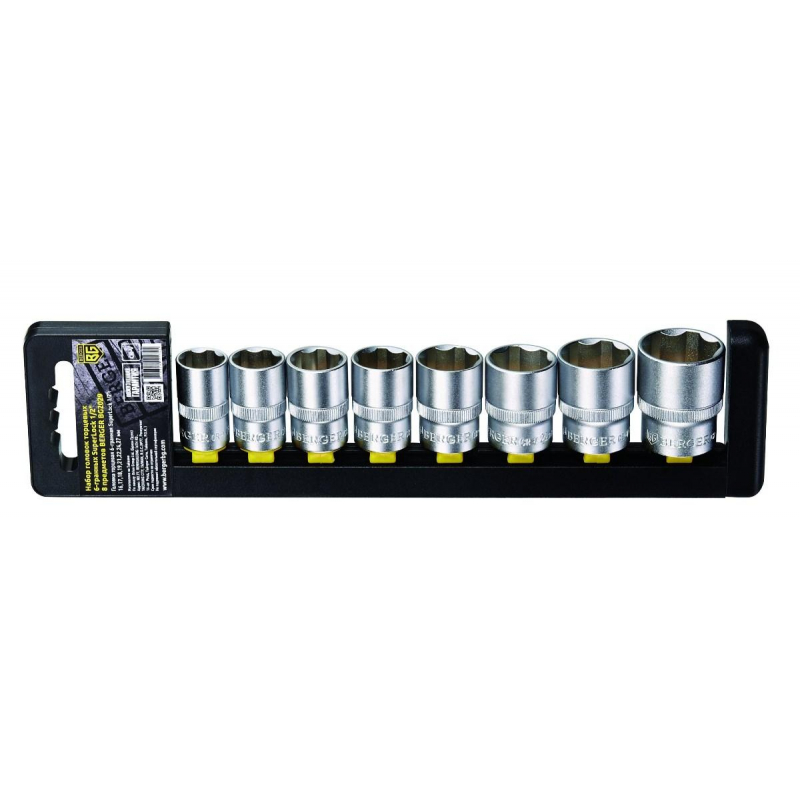 Набор головок торцевых 1/2 SuperLock 8 предметов (16-27 мм) BERGER BG2029 1290655