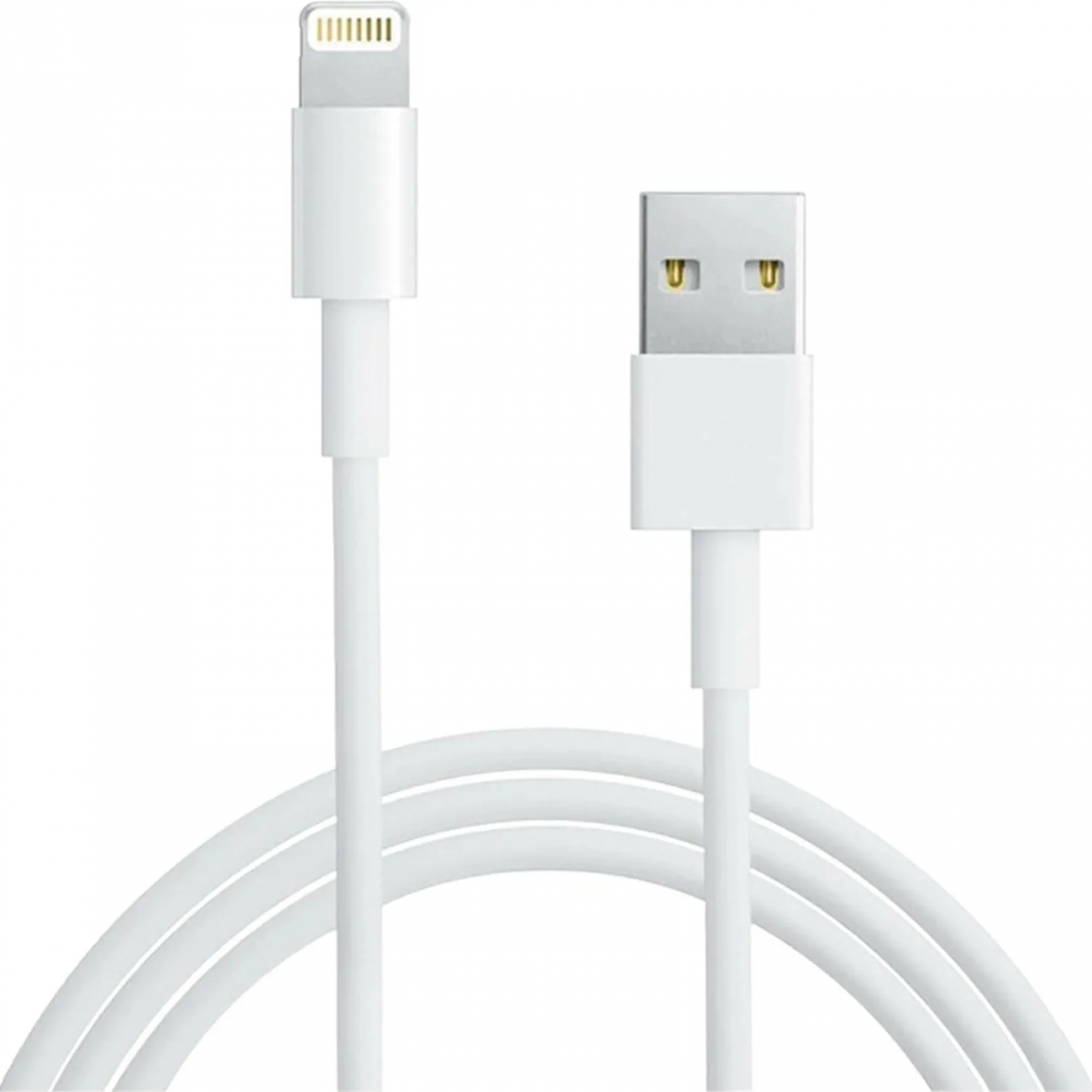 Кабель REXANT USB-A - Lightning, 2,4А, 1м, ПВХ, белый (18-1121) 2334671