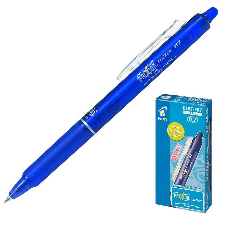 Ручка гелевая Pilot BLRT-FR7 Frixion Clicker автомат синий ст. Япония 268018 BLRT-FR-7-L