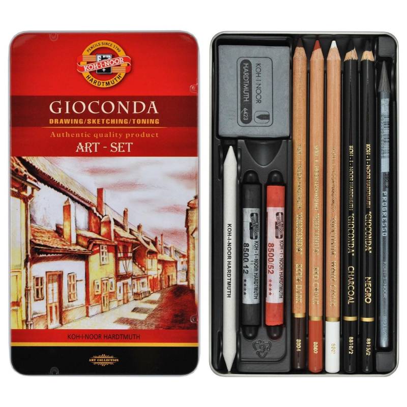 Набор графических материалов GIOCONDA 8890, 10предм, мет. 8890000001PLRU(Д) Koh-I-Noor 1377676