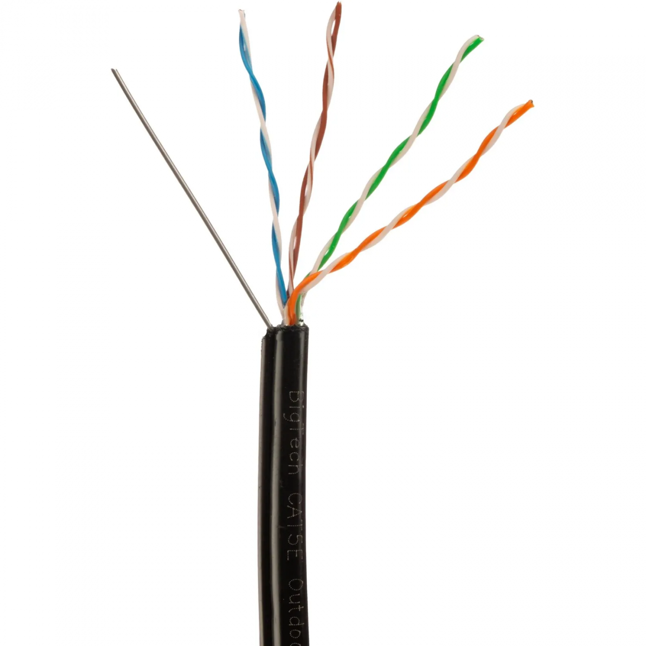 Кабель BigTech BT-CECR-008 медьUTP 4пары кат.5e AWG24 PE Outd.трос 305м чер 2208480