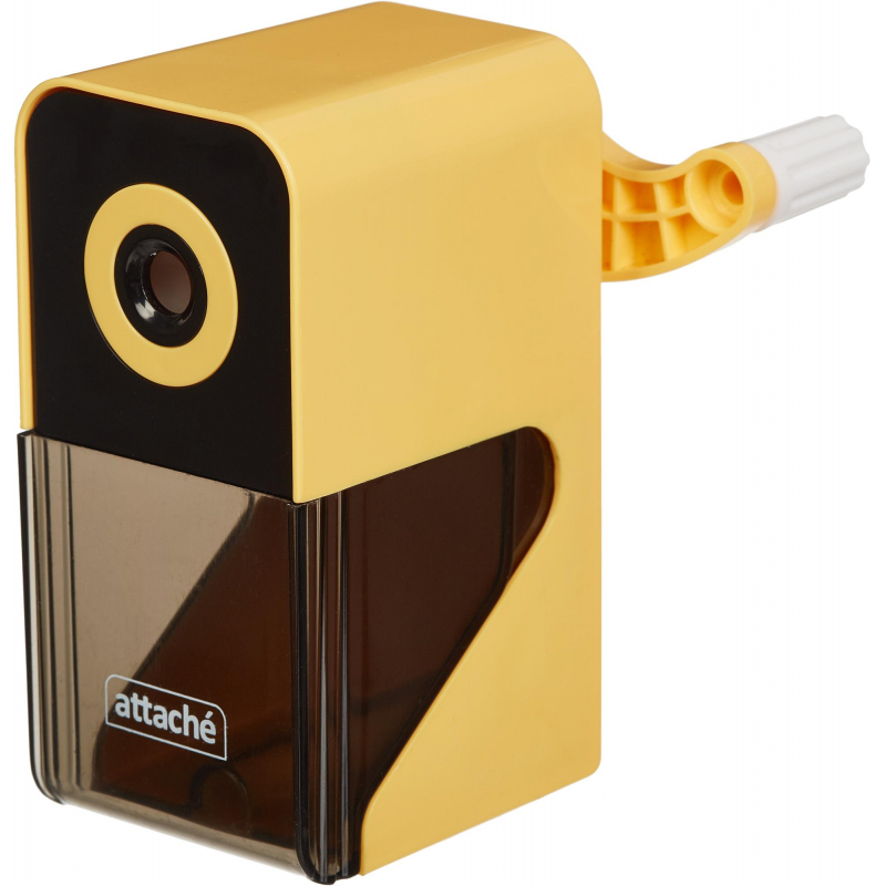 Точилка механическая Attache Bright Colours,авто-фиксация карандаша,желтый 1407296