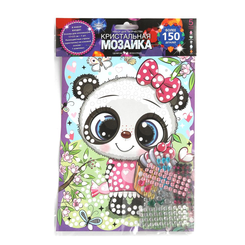 Кристальная мозаика 17х23 см. "Панда" MultiArt CRYST-114767