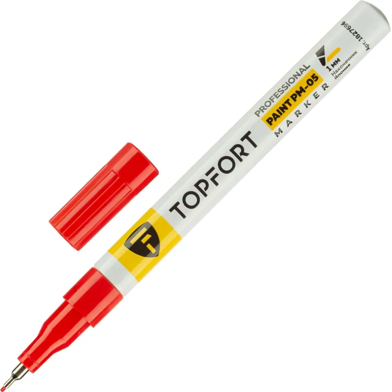 Маркер лаковый TOPFORT Paint 1 мм красный 1827696 ZP1103