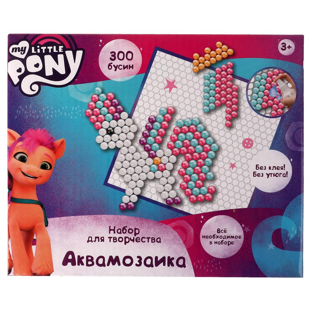 Набор для творчества Аквамозаика Мой маленький пони 300 бусин MultiArt AB300-MLP1