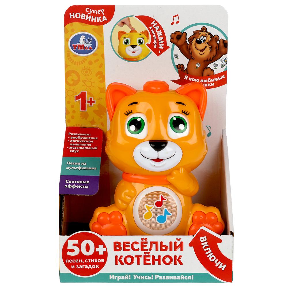 Веселый котенок 50 песен, стихов, загадок, звуков, свет УМка HT1214-R