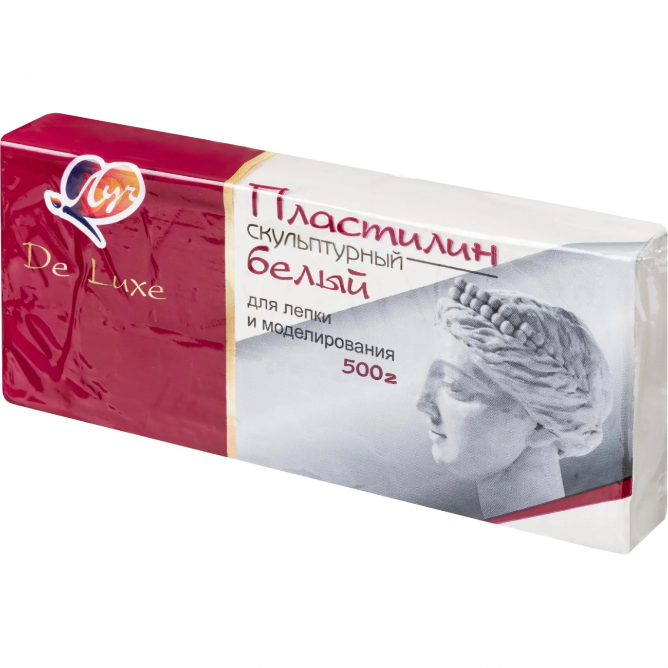 Пластилин скульптурный Люкс, белый, 500 г 34С 2244-08 набор Луч 2275964