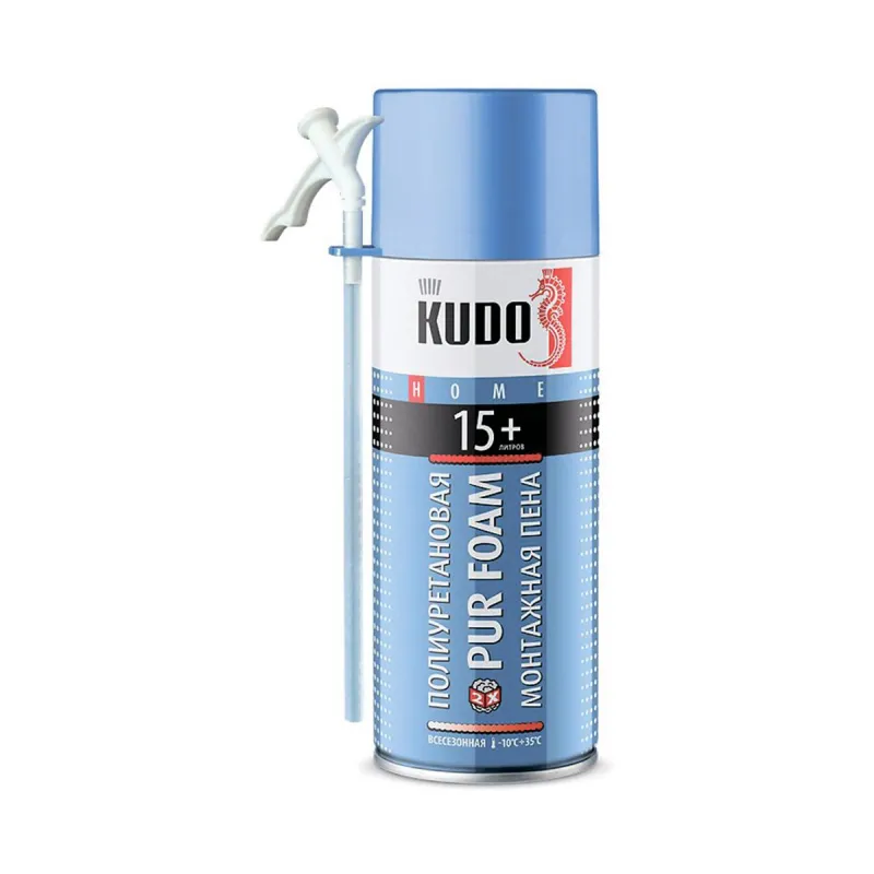 Пена монтажная бытовая Kudo Home 15+, всесезонная, 520 мл 204089 1500690