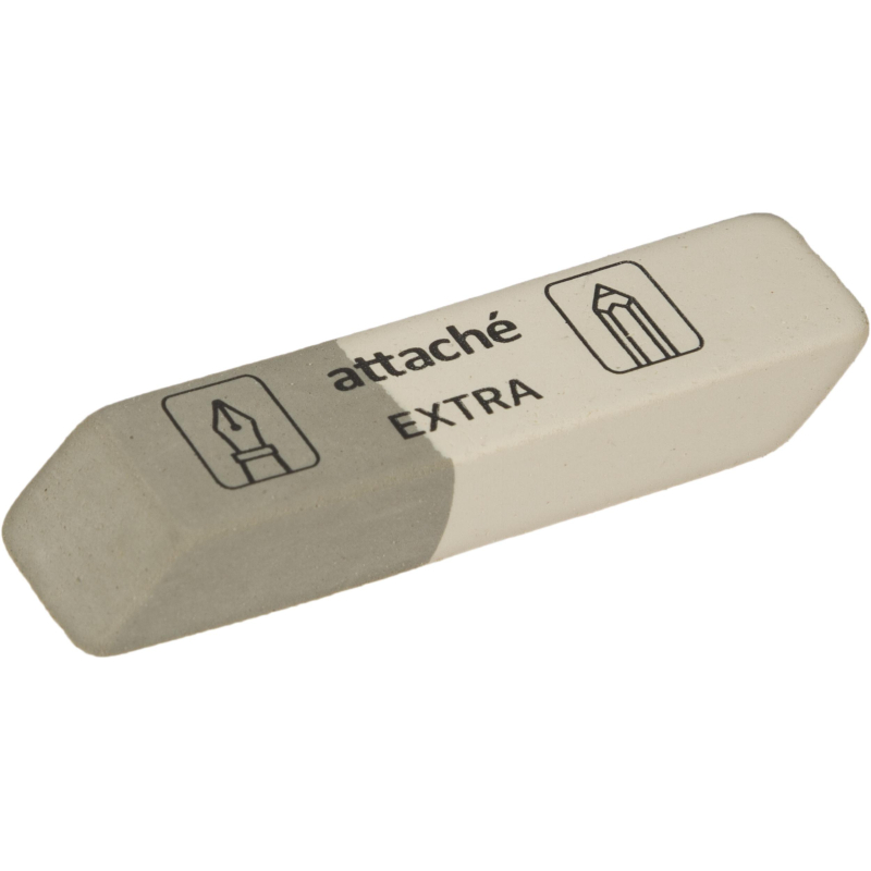 Ластик скошенный Attache Extra, нат.каучук, 54x14x8мм, д/ручки и карандаша 1811761 ADG 60