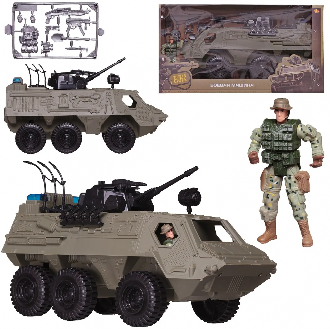 Набор игровой военный Abtoys Боевая сила Боевая машина пехоты с фигуркой солдата PT-01890