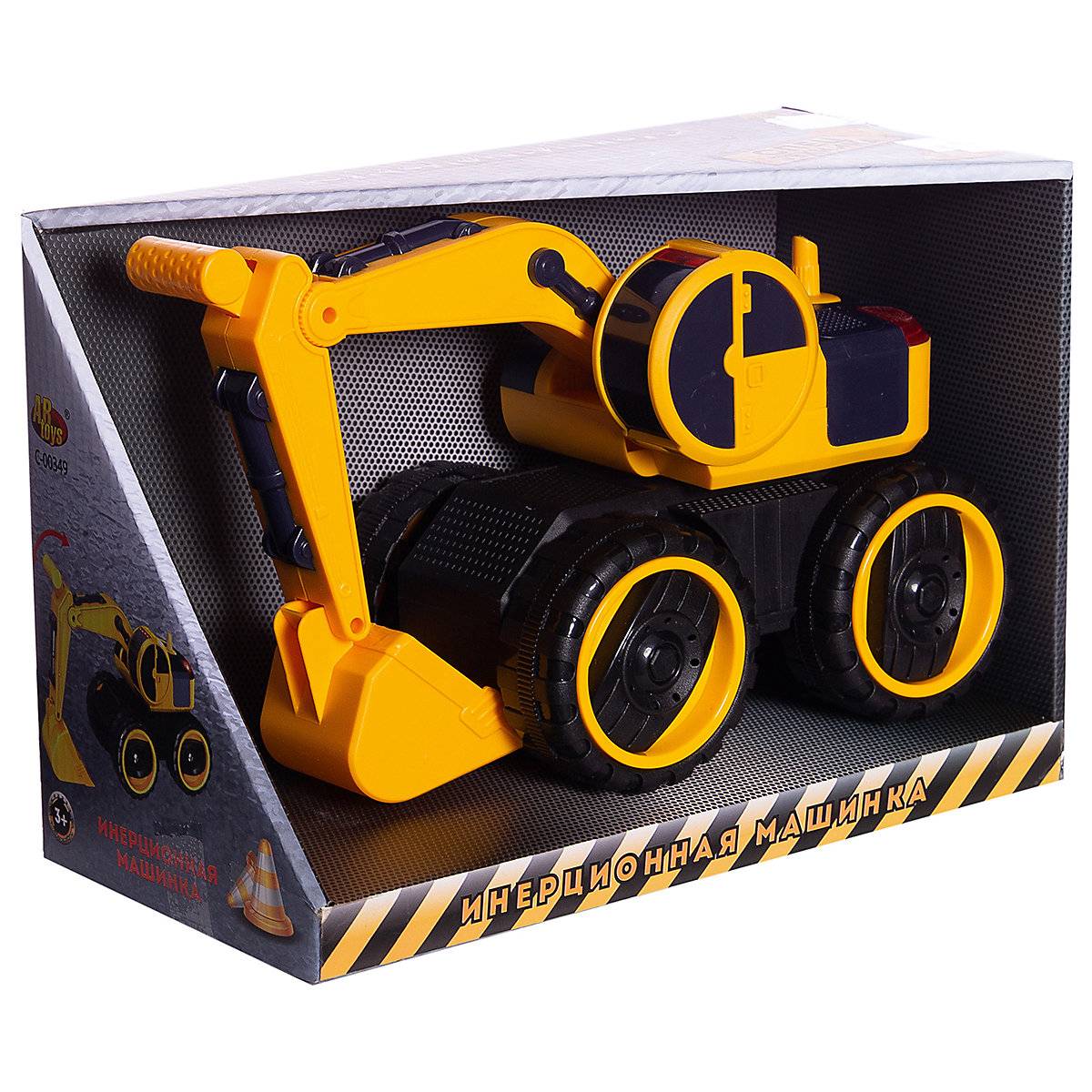 Машинка инерционная "Экскаватор" световые и звуковые эффекты ABtoys (АБтойс) C-00349