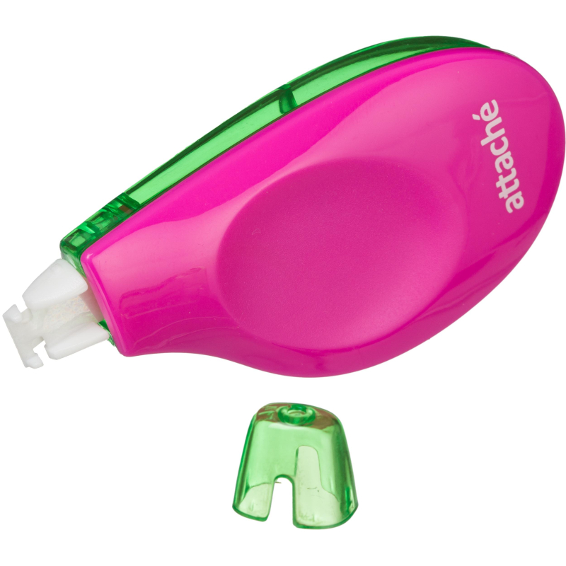 Корректирующая лента Attache Neon, 5мм x 6м, розово-зелен, блистер 1578483