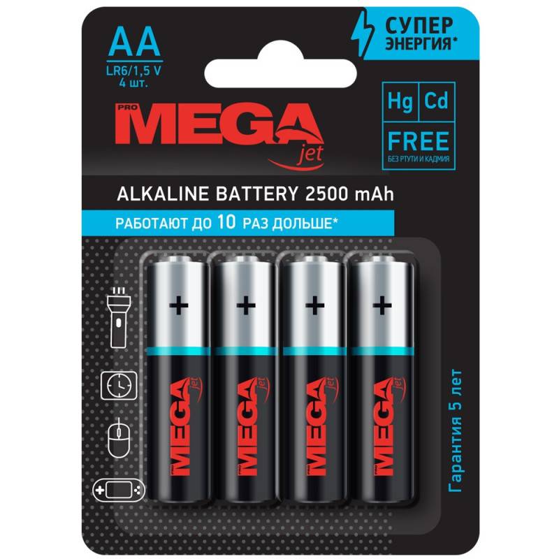 Батарейки Promega пальчиковые АA LR6 (4 штуки в уп) 1188297
