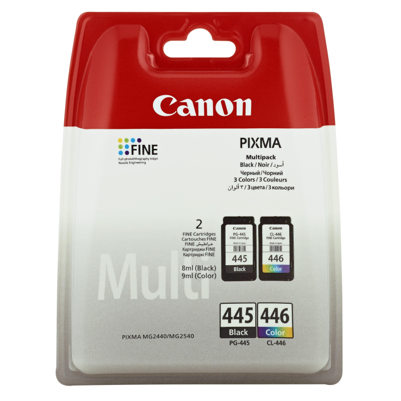 Картридж струйный Canon PG-445/CL-446(8283B004) чер./цв. дляMG2440(2шт/уп) 346718