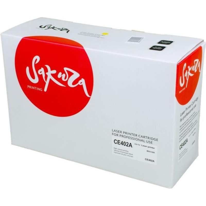 Картридж лазерный SAKURA CE402A желт. для HP Enterprise 500 Color M551n 1611340 SACE402A