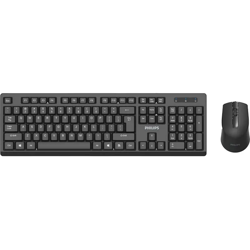 Набор клавиатура+мышь Philips (SPT6324B/60)беспр. 2.4GHz 104кл 1600dpi черн 2143996