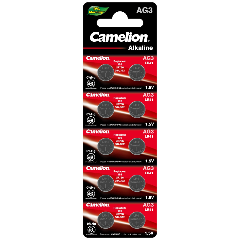 Батарейки Camelion G 3 BL-10 Mercury Free 392A/LR41/192 д/часов 10шт/уп 1619506 12811