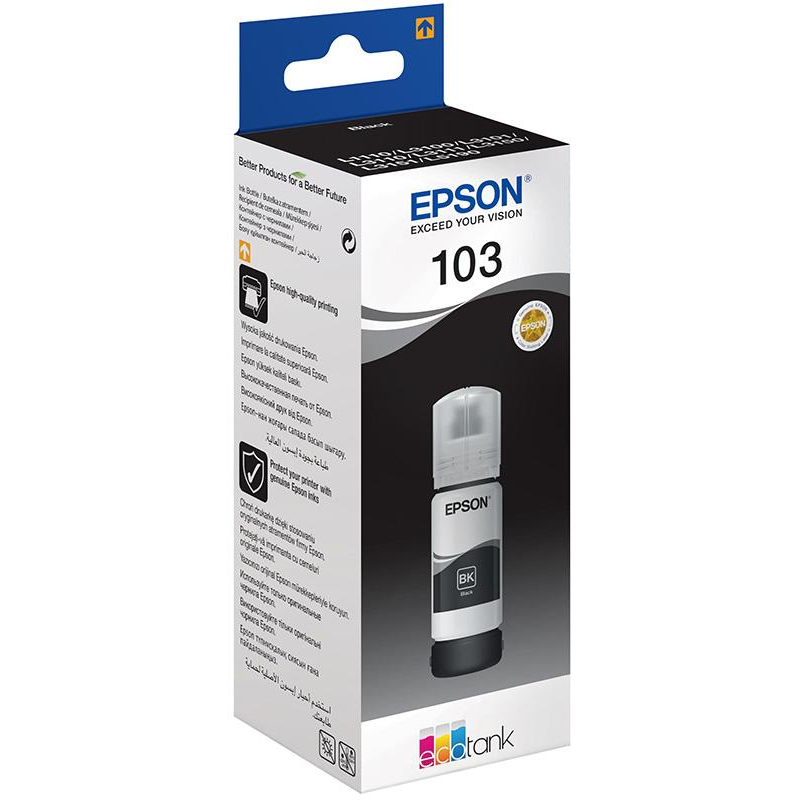Чернила Epson 103 C13T00S14A чер. для L3110/L3150 897358