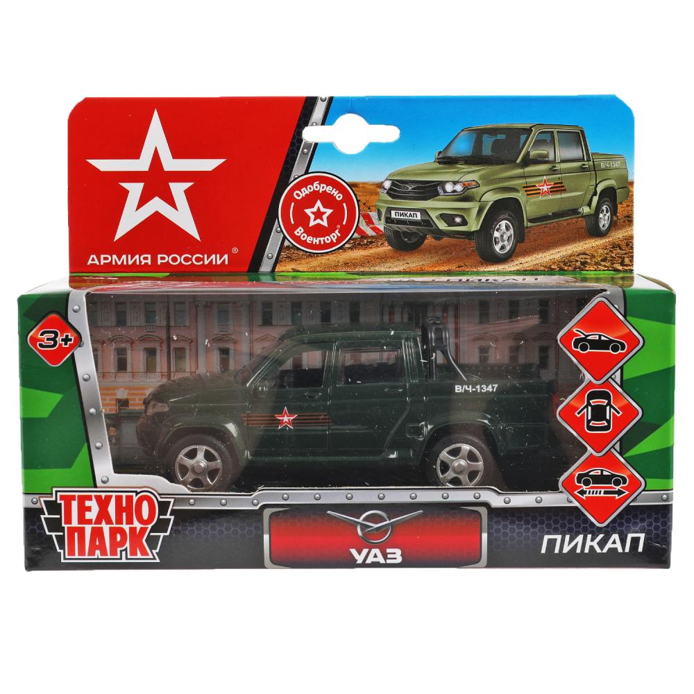 Машина металл Уаз Пикап Армия России, 12 см. Технопарк PICKUP-12ARR-GN