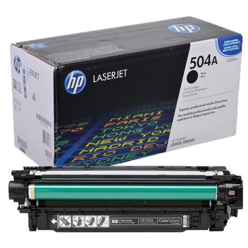 Картридж лазерный HP 504A CE250A чер. для LJ CP3525/CM3530 155859