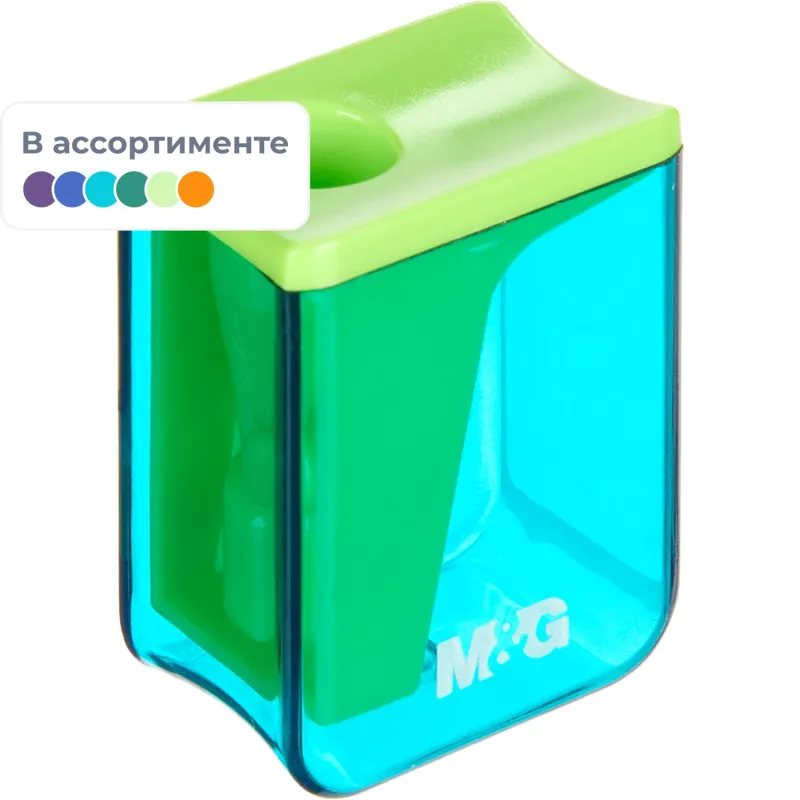 Точилка ручная M&G, 1 отв. контейнер, в асс. 1963989
