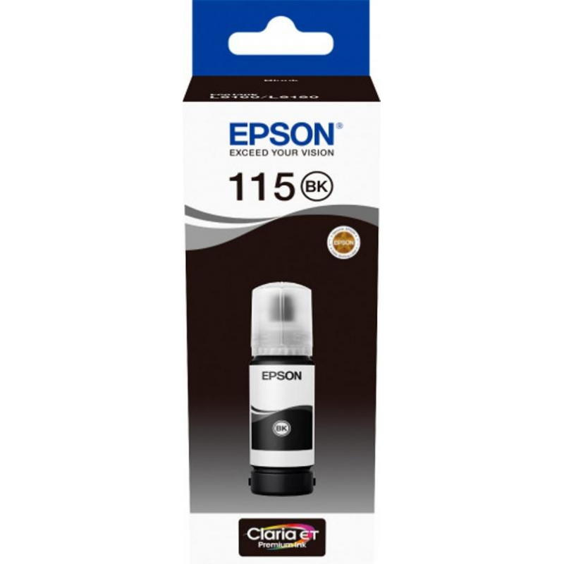 Контейнер с чернилами Epson 115 C13T07C14A чер.пигм. для L8160/L8178 1444501