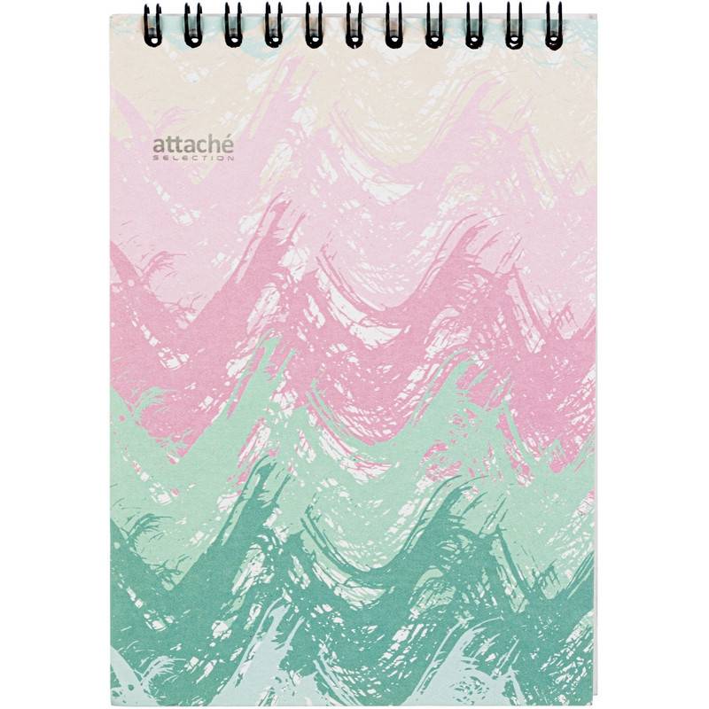 Блокнот Attache Selection Pastel A6 60 л. рзнцв. в клетку спираль (101x145 мм) 1148856