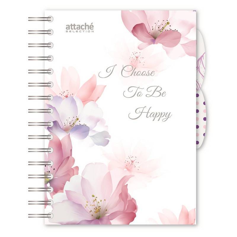 Бизнес-тетрадь А5,140л,кл,сп,пласт Attache Selection Flower Dreams I Choose 1063467