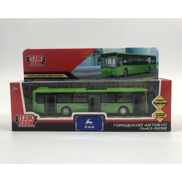 Машинка Технопарк Автобус ЛИАЗ-5292 18 см LIAZ5292-18-GN