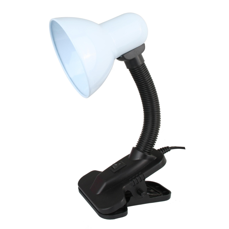 Светильник Ultraflash UF-320P C01 белый с прищепкой, 230В, 60Вт, E27 1852683