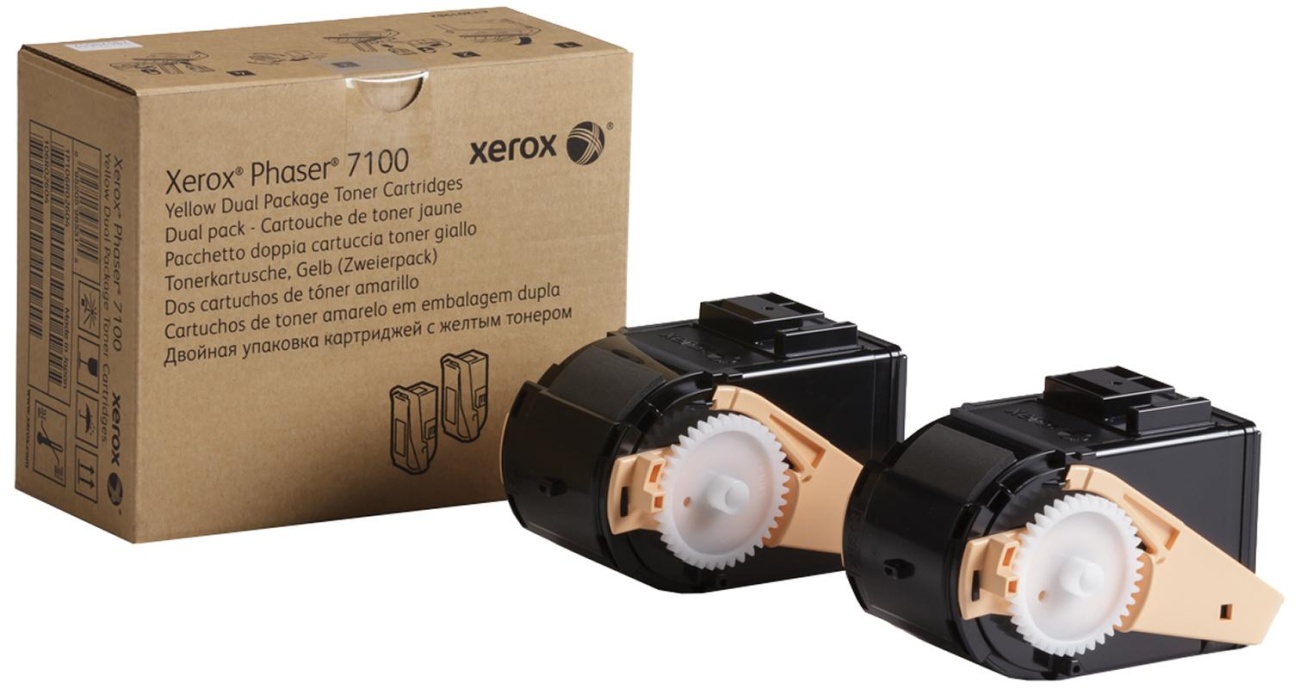 Тонер-картридж Xerox 106R02611 жел. для Ph7100 (2шт .) 314413