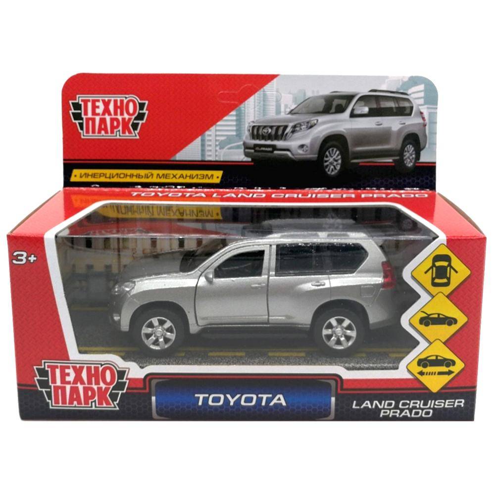 Машина металл "Toyota Prado" 12 см. открываются двери, Инерц, инерционная Технопарк PRADO-SL