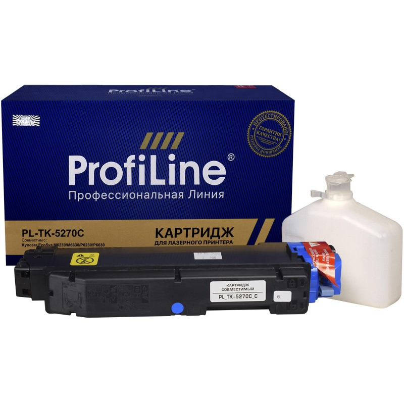 Тонер-картридж ProfiLine TK-5270C гол. для Kyocera P6230/6630 1595531 PL_TK-5270C_С_WC