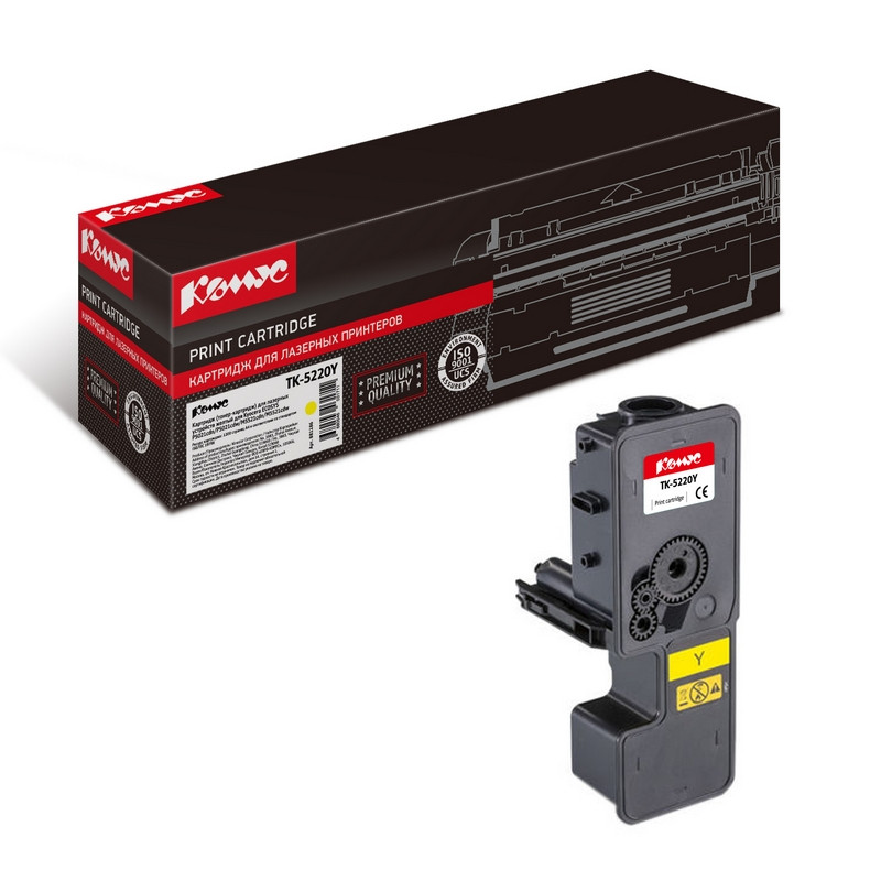 Тонер-картридж Комус TK-5220Y жел. для Kyocera ECOSYS M5521 881186