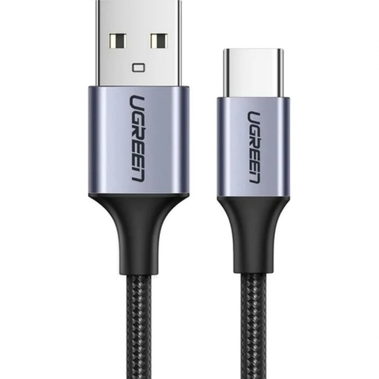 Кабель UGREEN US288 (60127)USB-A to USB-C Nickel Plat.Alum.Braid 1,5м черн 2418880 60127_