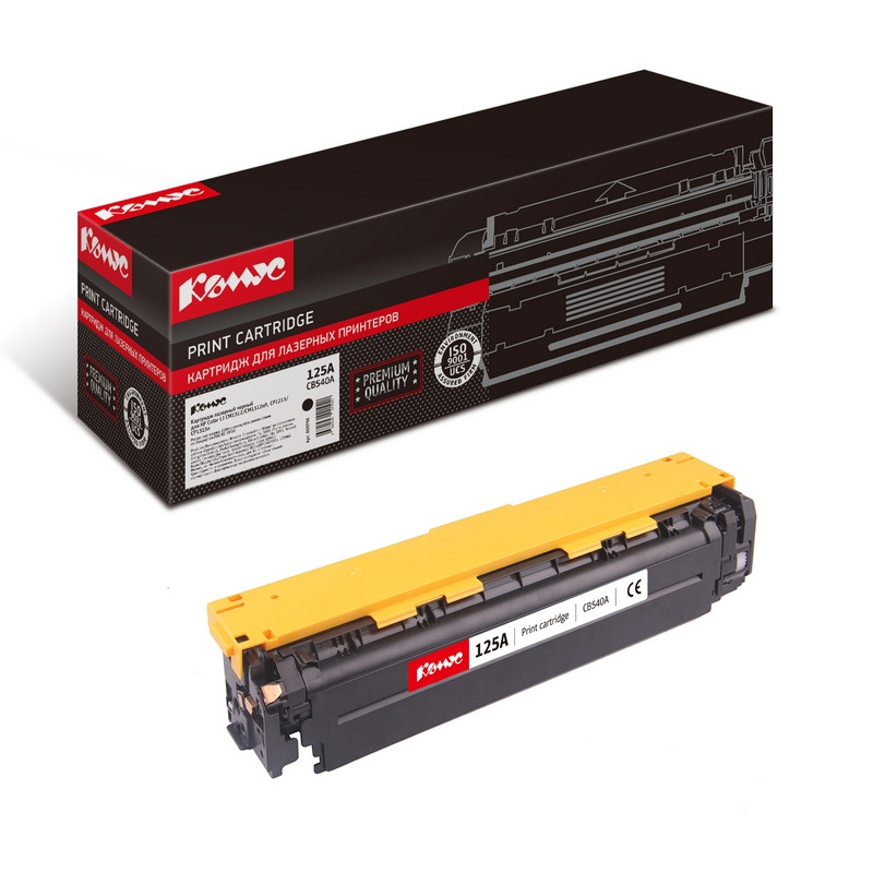 Картридж лазерный Комус 125A CB540A чер. для HP CP1210/CP1215 855798