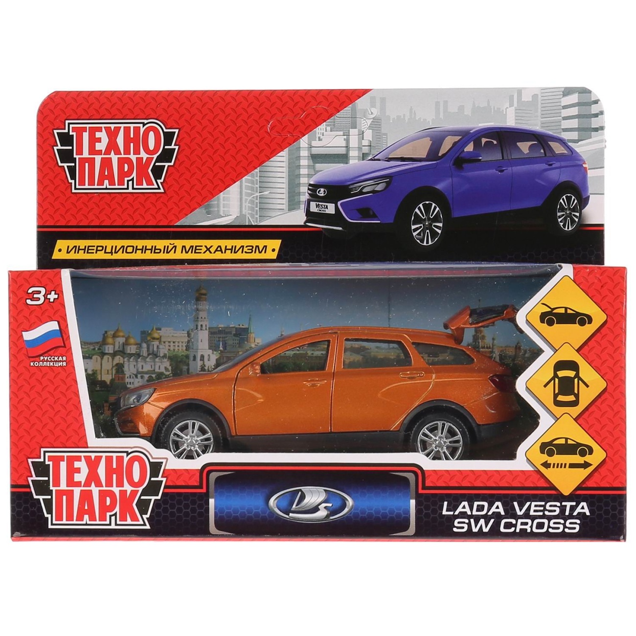 Машина Технопарк LADA VESTA SW CROSS Золотой 12 см VESTA-CROSS-GD